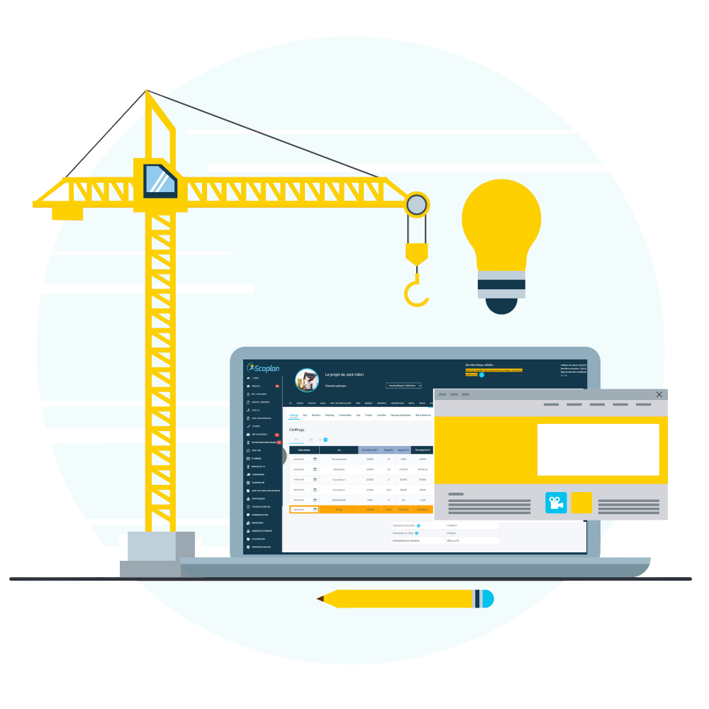 Suivi de chantier et chiffrage